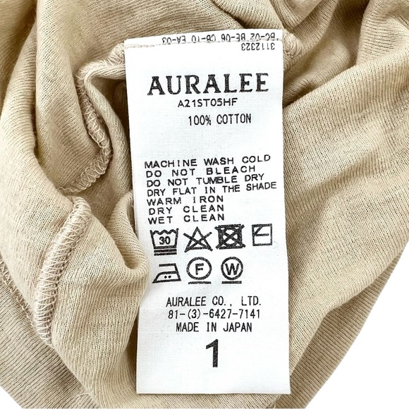 Auralee Super High Gauge Sheer Rib Tank Top - Beige Tan Layering Tank Top - Picture 5 of 9